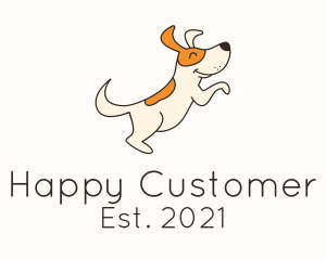 Cute Happy Dog logo design