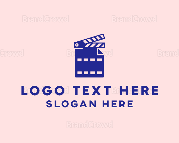 Movie File Clapperboard Logo