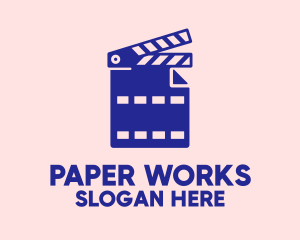 File - Movie File Clapperboard logo design