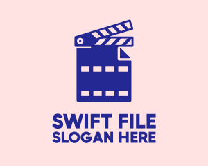 File - Movie File Clapperboard logo design