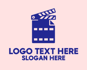 Camera - Movie File Clapperboard logo design