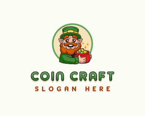 Leprechaun Pot Coin logo design