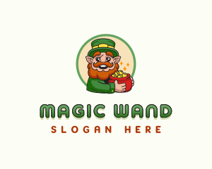 Leprechaun Pot Coin logo design