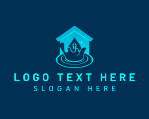 Home - Home Water Droplet logo design