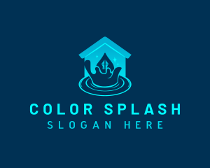 Home Water Droplet logo design