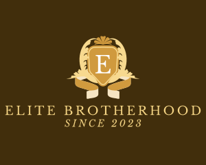 Fraternity - Floral Wreath Shield  Boutique logo design