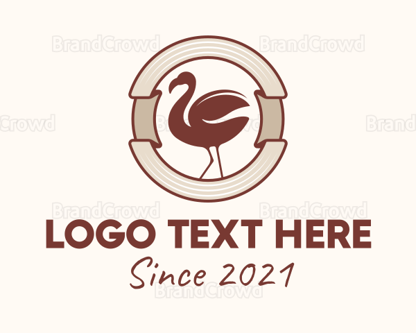 Coffee Bean Flamingo Logo