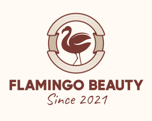 Coffee Bean Flamingo logo design