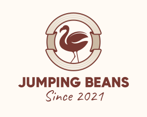 Coffee Bean Flamingo logo design