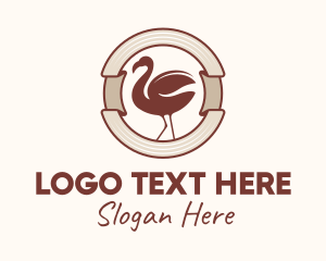 Coffee Bean Flamingo Logo