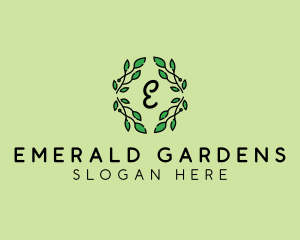 Natural Wreath Leaves logo design