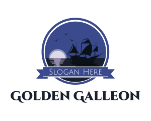 Galleon - Midnight Galleon Sea logo design