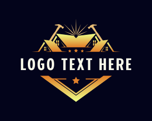 Refurbish - Roof Hammer Renovation logo design