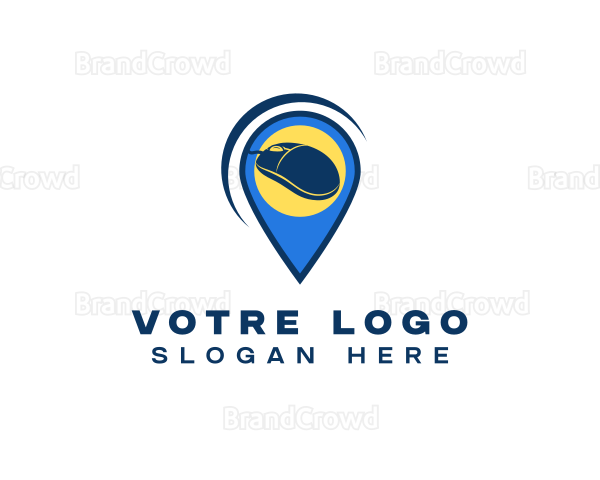 Mouse Pin Locator Logo