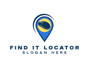 Mouse Pin Locator logo design