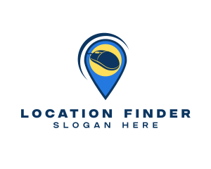 Mouse Pin Locator logo design