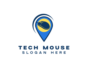 Mouse Pin Locator logo design