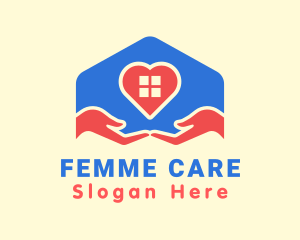 House Care Heart logo design