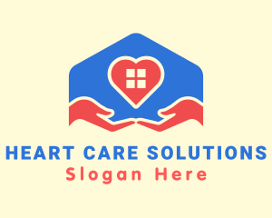 House Care Heart logo design