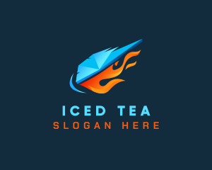 Ice Fire Cooling Ventilation logo design