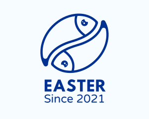 Sea - Blue Pisces Fish logo design