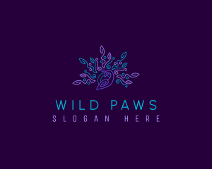 Swirl Peacock Beauty logo design