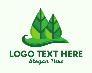 Green - Green Forest Leaves logo design