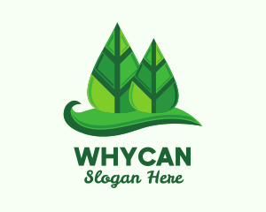 Green Forest Leaves  Logo