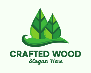 Green Forest Leaves  logo design