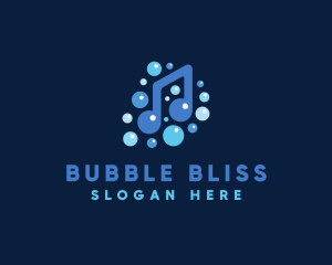 Musical Note Bubbles logo design