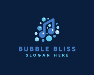 Bubbles - Musical Note Bubbles logo design