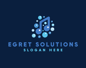 Musical Note Bubbles logo design