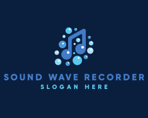 Recorder - Musical Note Bubbles logo design