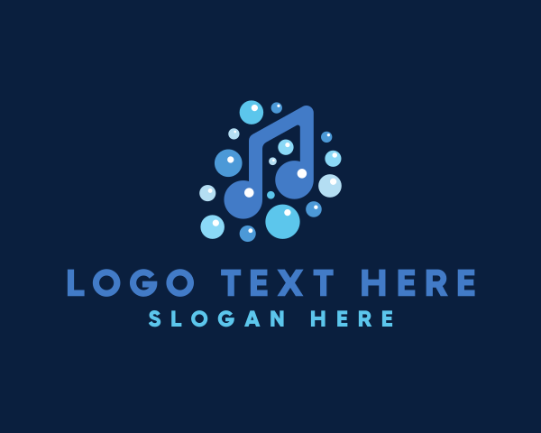 Musical - Musical Note Bubbles logo design