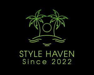 Souvenir Shop - Tropical Beach Island logo design