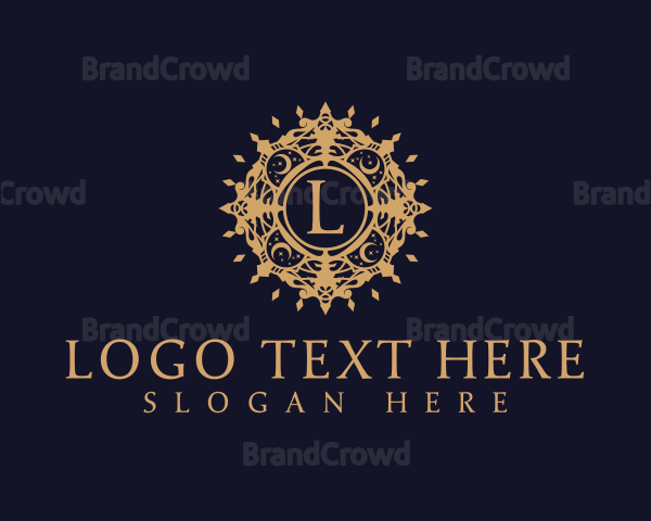 Luxury Cosmic Moon Ornament Logo