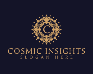 Luxury Cosmic Moon Ornament logo design