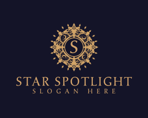 Luxury Cosmic Moon Ornament logo design