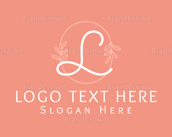 Feminine Fashion Wreath Logo