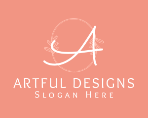 Feminine Fashion Wreath logo design