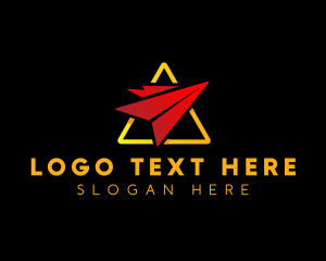 Logistics Paper Plane logo design