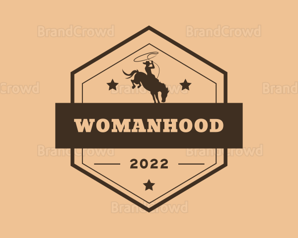 Western Rodeo Cowboy Logo