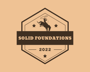 Western Rodeo Cowboy Logo