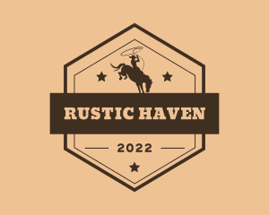 Western Rodeo Cowboy logo design