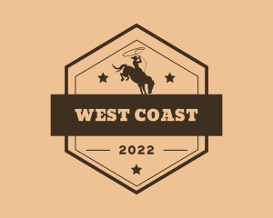 West - Western Rodeo Cowboy logo design