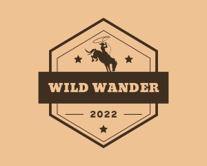 Western Rodeo Cowboy logo design