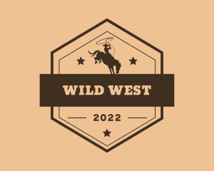 Western Rodeo Cowboy logo design