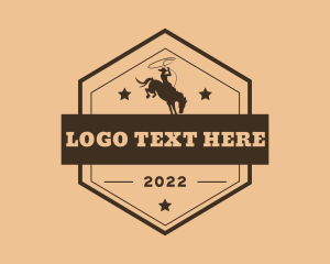 Western Rodeo Cowboy Logo