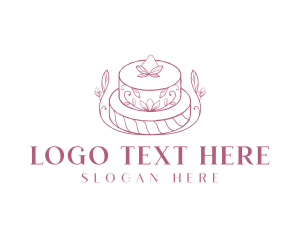 Shortcake - Strawberry Cake Dessert logo design