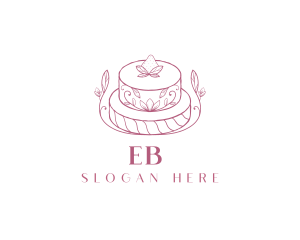 Baking - Strawberry Cake Dessert logo design